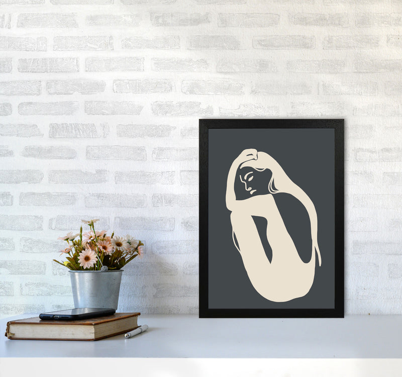 Inspired Off Black Woman Silhouette Art Print by Pixy Paper A3 White Frame