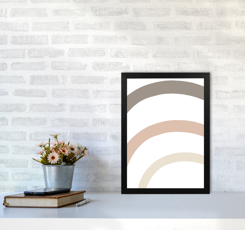 Inspired Rainbow Stripes Art Print by Pixy Paper A3 White Frame