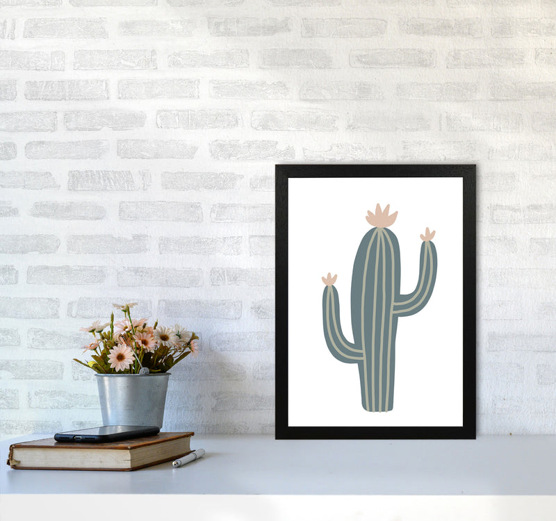 Inspired Natural Cactus Art Print by Pixy Paper A3 White Frame