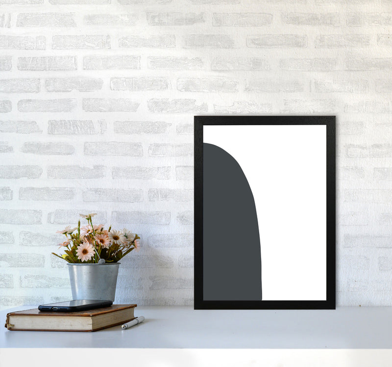 Inspired Off Black Half Stone Left Art Print by Pixy Paper A3 White Frame