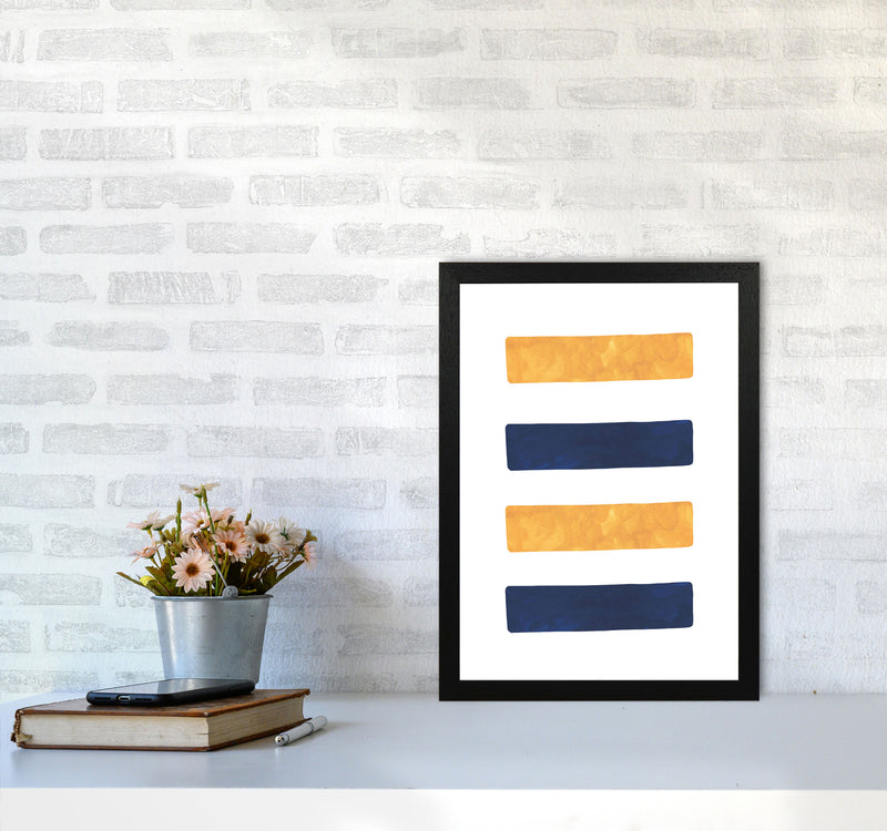 Horizon Abstract Lines  Art Print by Pixy Paper A3 White Frame