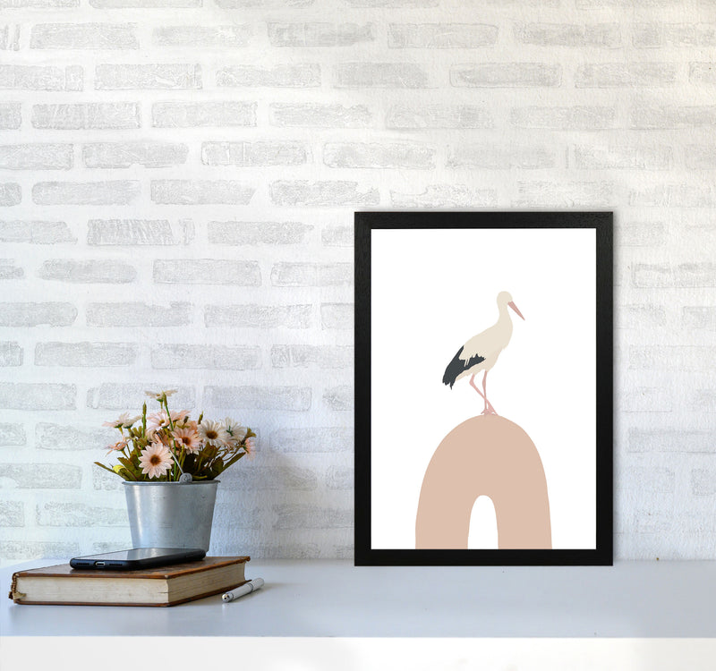 Inspired Bird on Rainbow Art Print by Pixy Paper A3 White Frame