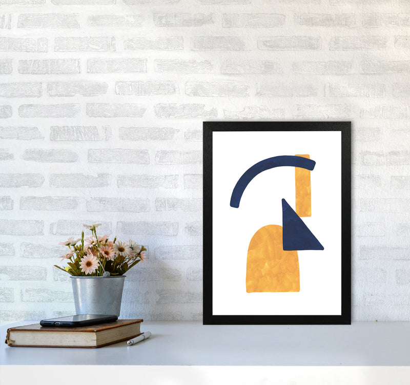 Horizon Abstract Shapes  Art Print by Pixy Paper A3 White Frame