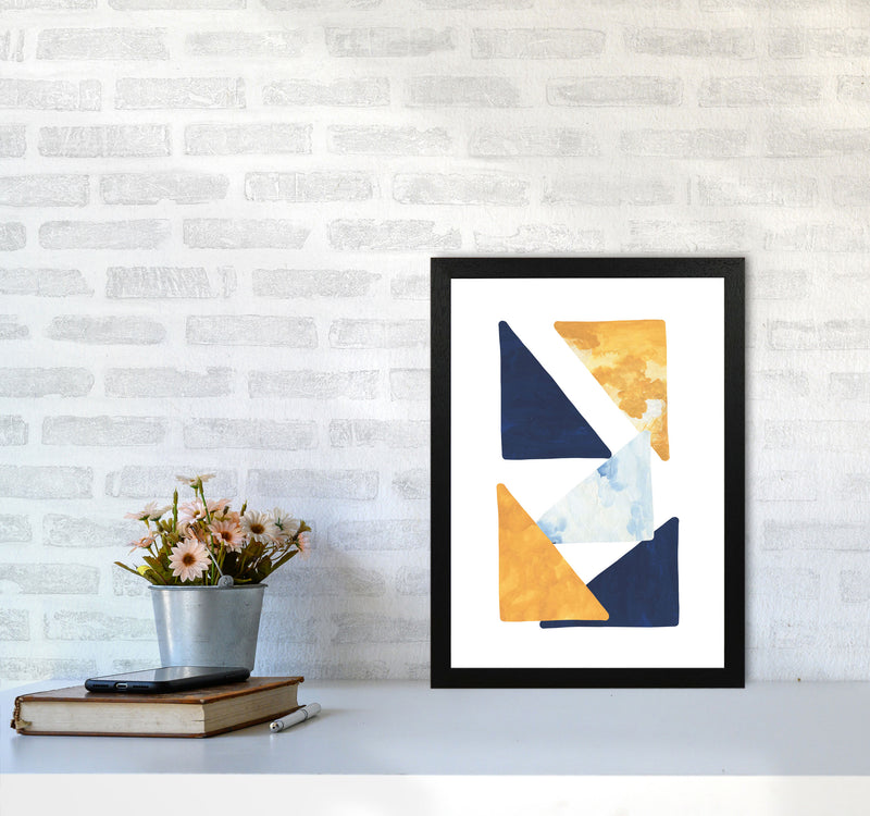 Horizon Abstract Triangles  Art Print by Pixy Paper A3 White Frame