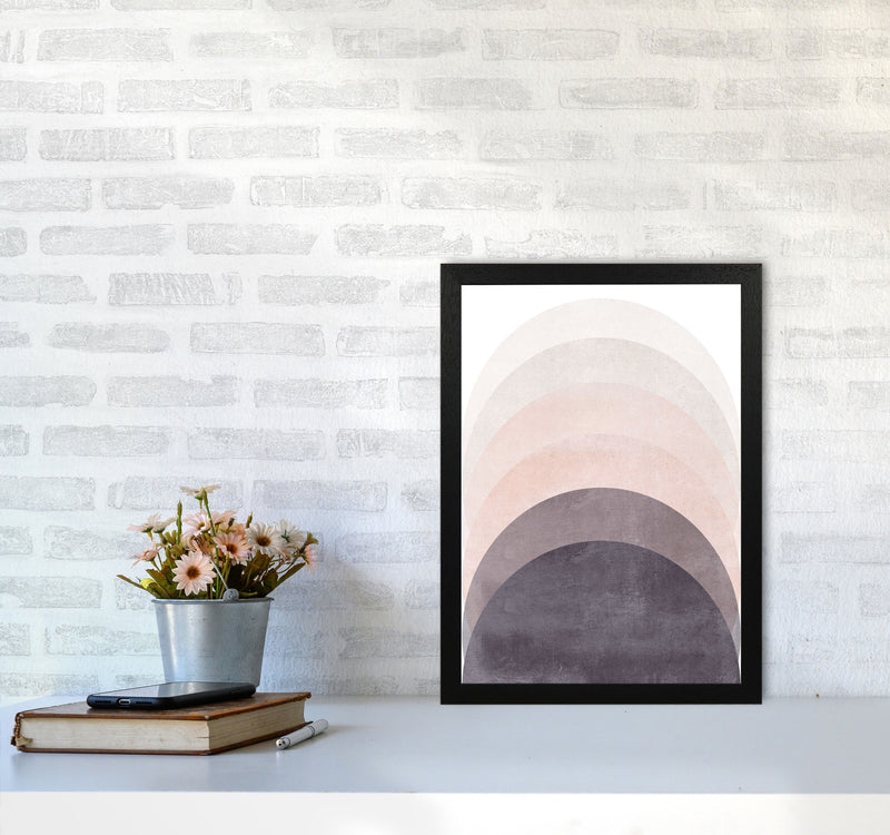 Gradient Sun rising cotton pink Art Print by Pixy Paper A3 White Frame