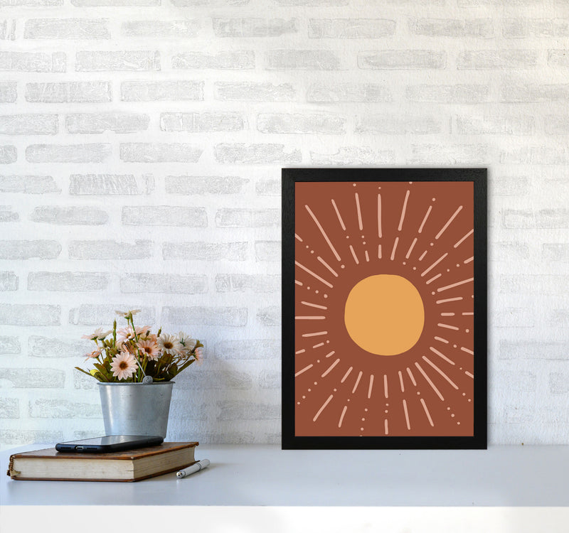 Autumn Sun abstract Art Print by Pixy Paper A3 White Frame
