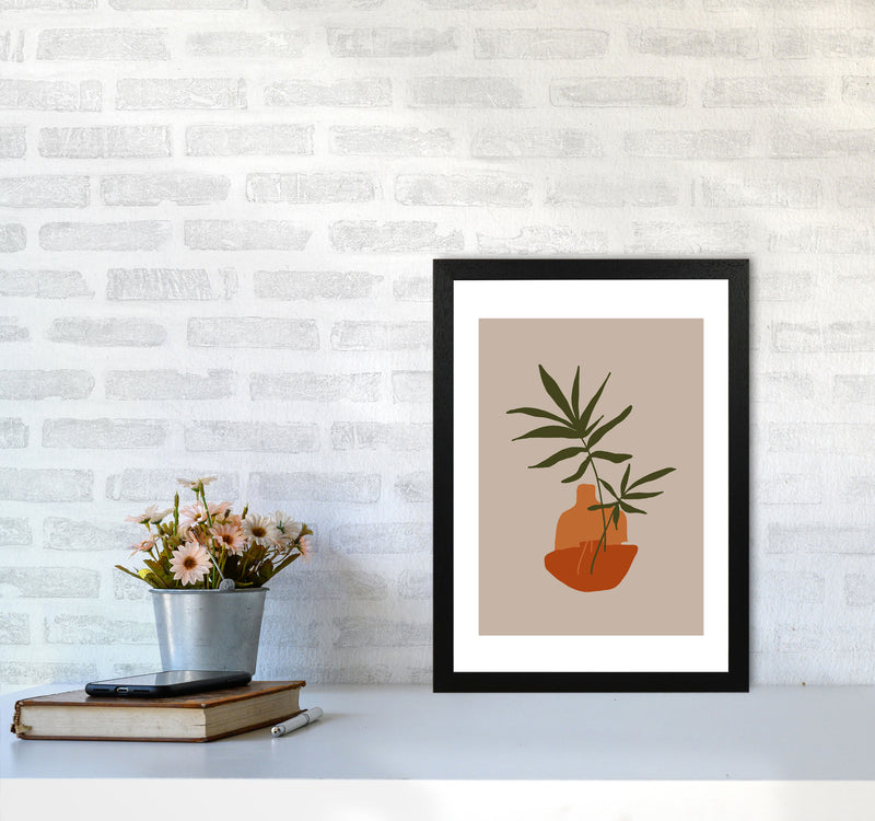 Autumn Plant abstract Art Print by Pixy Paper A3 White Frame