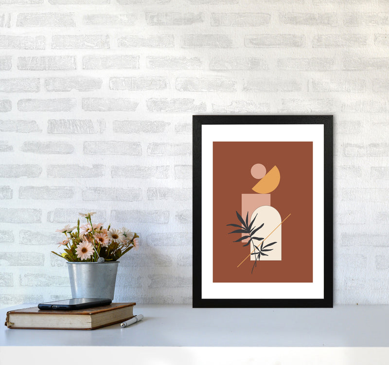 Autumn Fern abstract Art Print by Pixy Paper A3 White Frame