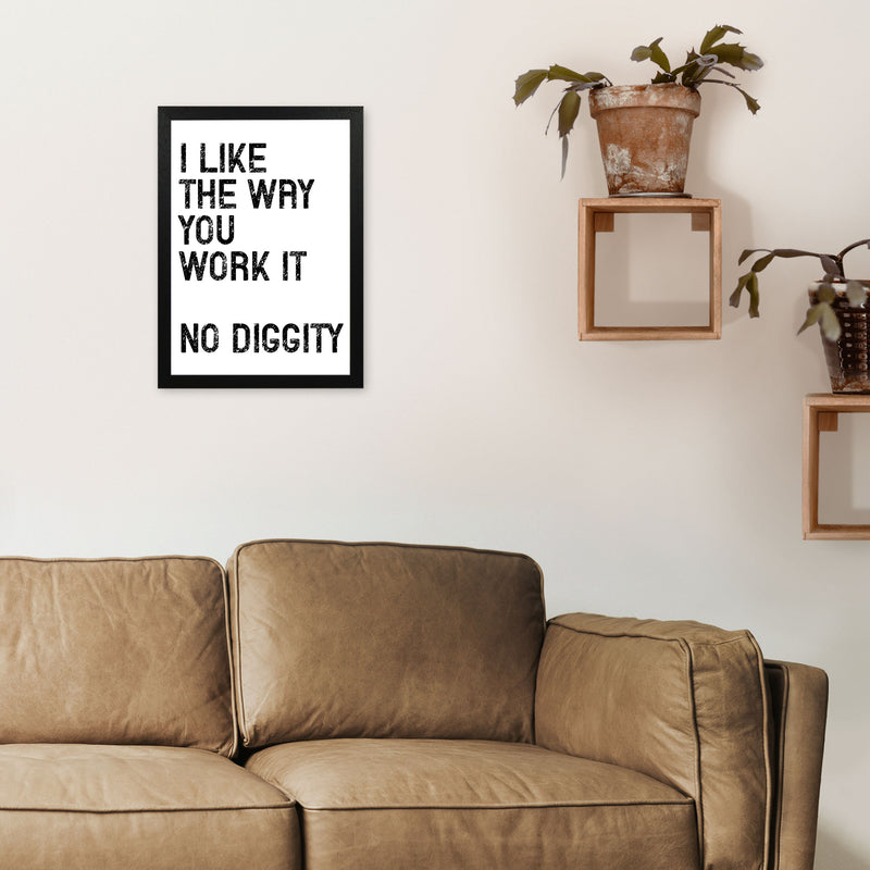 No Diggity Art Print by Pixy Paper A3 White Frame