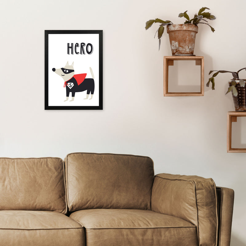 Hero dog Art Print by Pixy Paper A3 White Frame