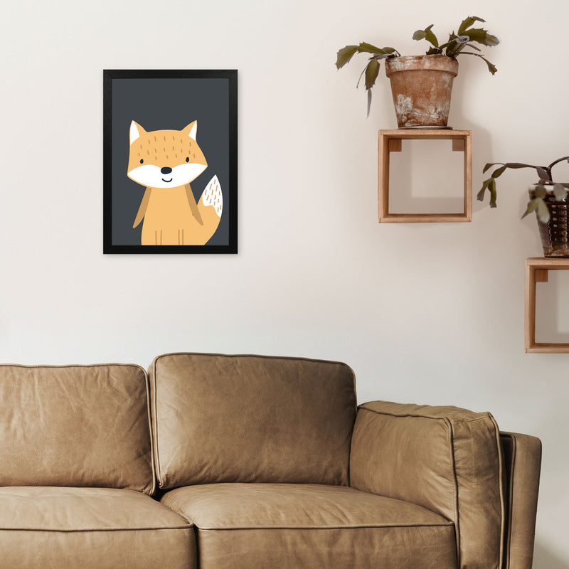 Fox Neutral kids Art Print by Pixy Paper A3 White Frame