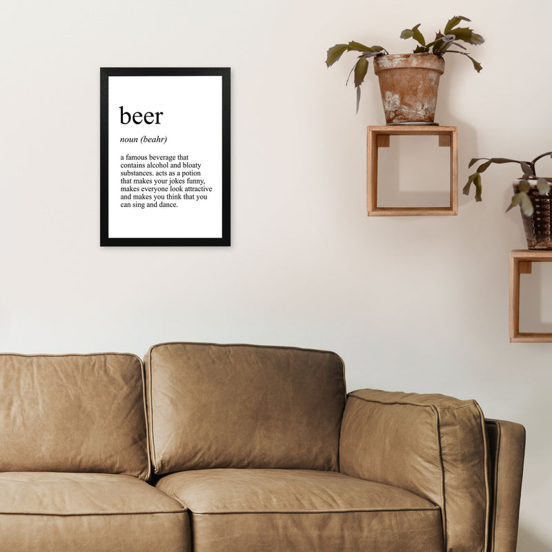 Beer Definition Art Print by Pixy Paper A3 White Frame