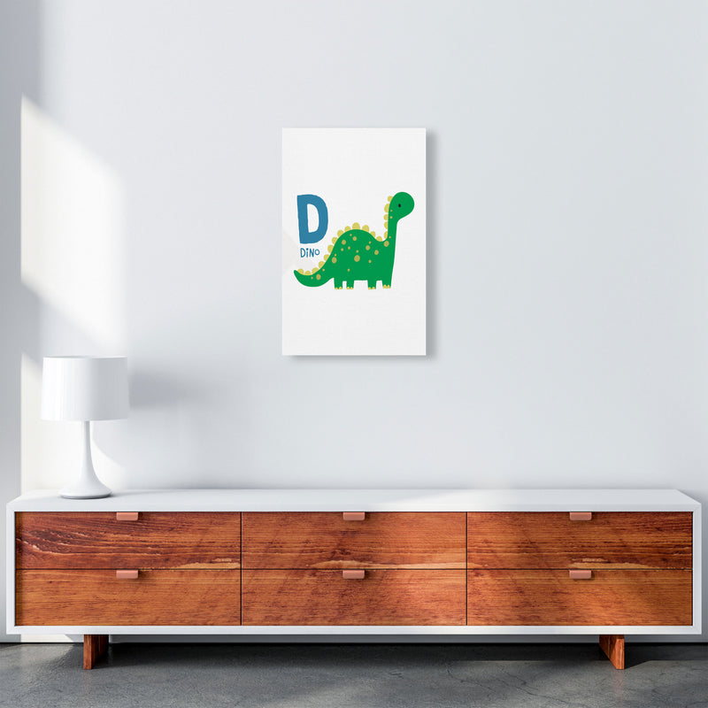Alphabet Animals, D Is For Dino Framed Nursey Wall Art Print A3 Canvas