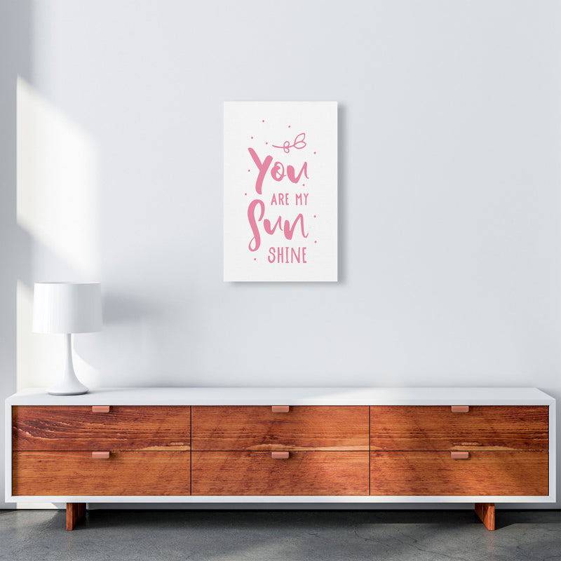 You Are My Sunshine Pink Modern Print A3 Canvas