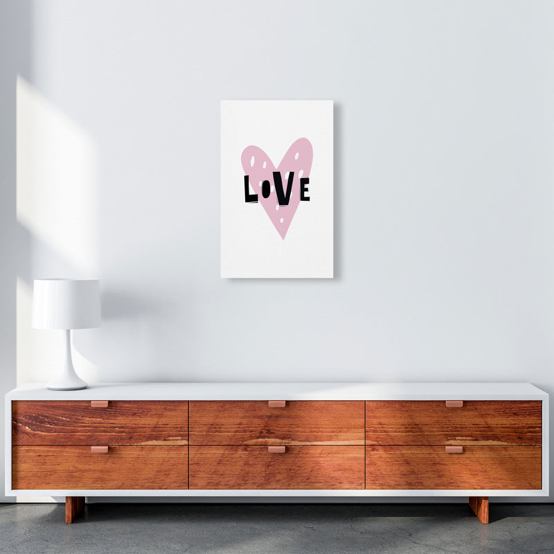 Love Heart Scandi Framed Typography Wall Art Print A3 Canvas