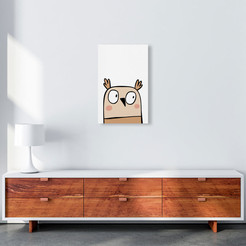 Scandi Owl Framed Nursey Wall Art Print A3 Canvas