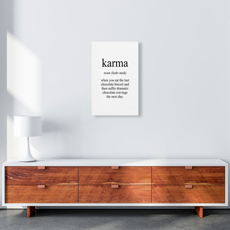 Karma Framed Typography Wall Art Print A3 Canvas