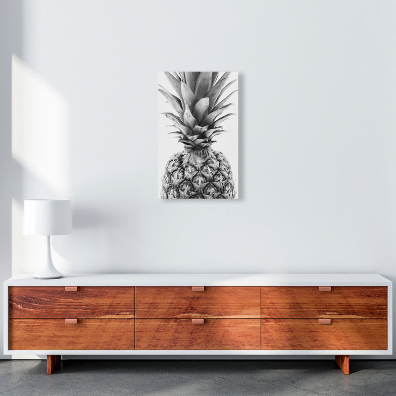 Black And White Pineapple Modern Print, Framed Kitchen Wall Art A3 Canvas