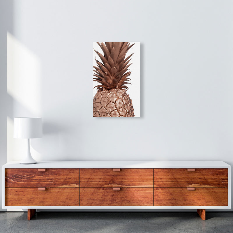 Rose Gold Pineapple Modern Print, Framed Kitchen Wall Art A3 Canvas