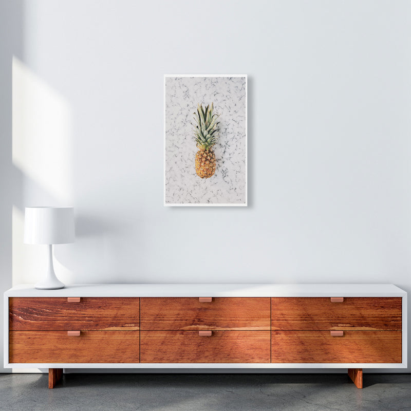 Marble Pineapple Modern Print, Framed Kitchen Wall Art A3 Canvas