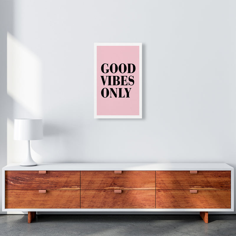 Good Vibes Only Neon Funk  Art Print by Pixy Paper A3 Canvas