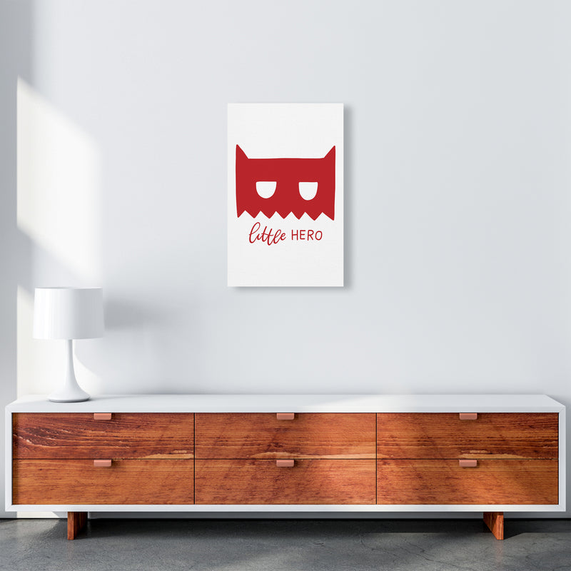Little Hero Mask Red Super Scandi  Art Print by Pixy Paper A3 Canvas