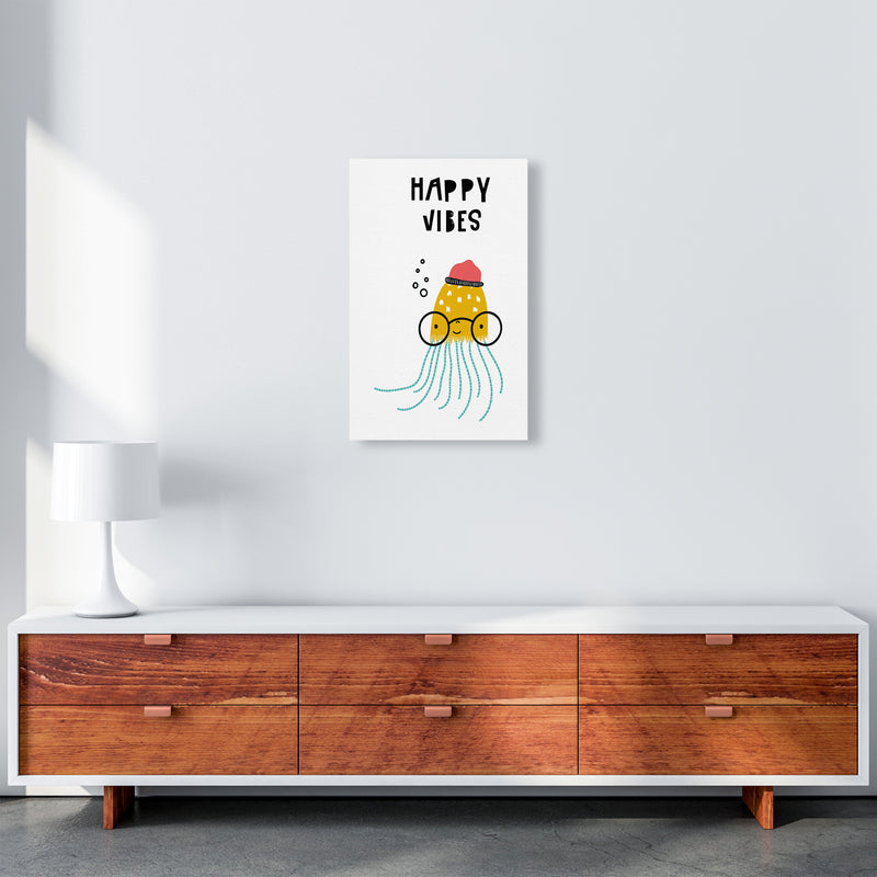 Happy Vibes Animal Pop  Art Print by Pixy Paper A3 Canvas