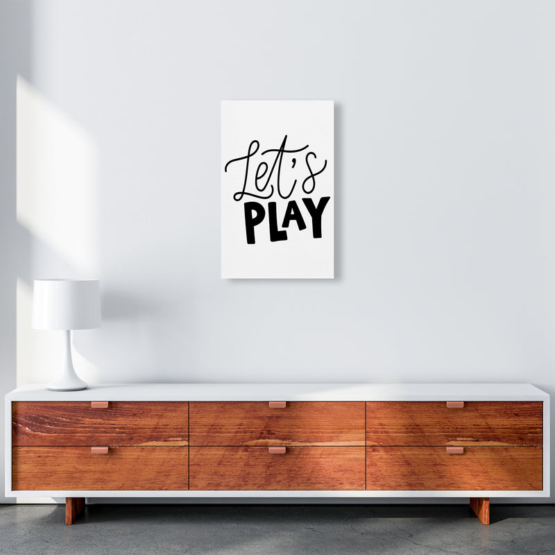 Let'S Play Black  Art Print by Pixy Paper A3 Canvas