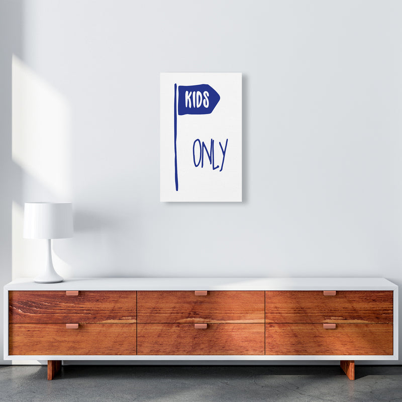 Kids Only Navy  Art Print by Pixy Paper A3 Canvas