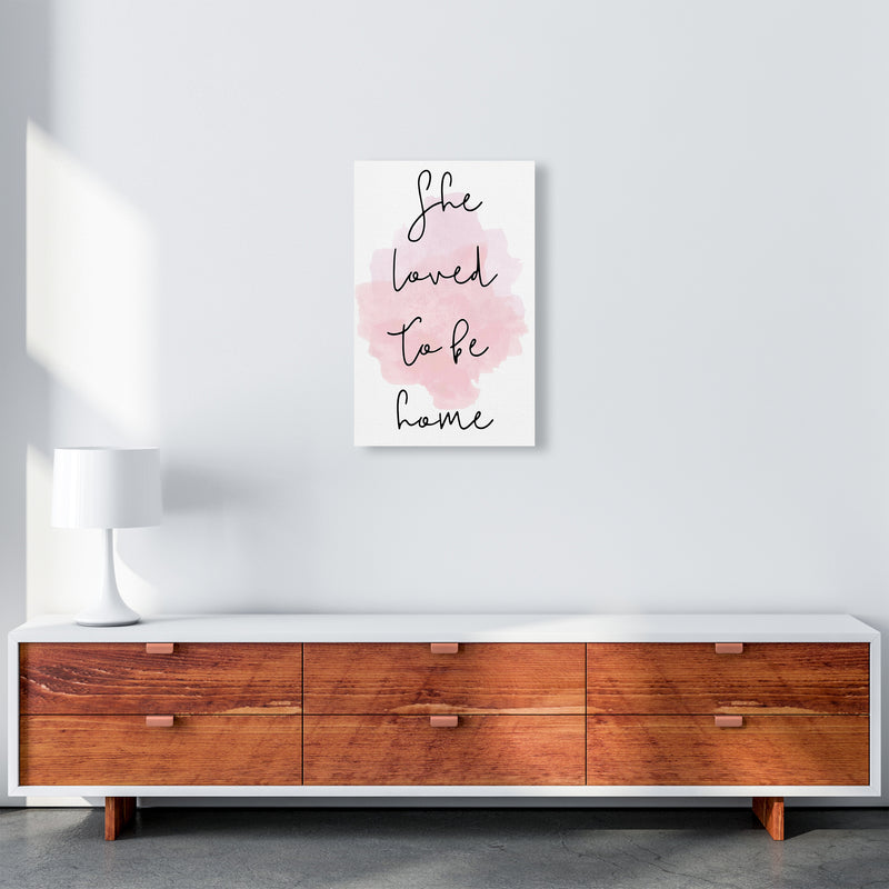 She Loved To Be Home  Art Print by Pixy Paper A3 Canvas