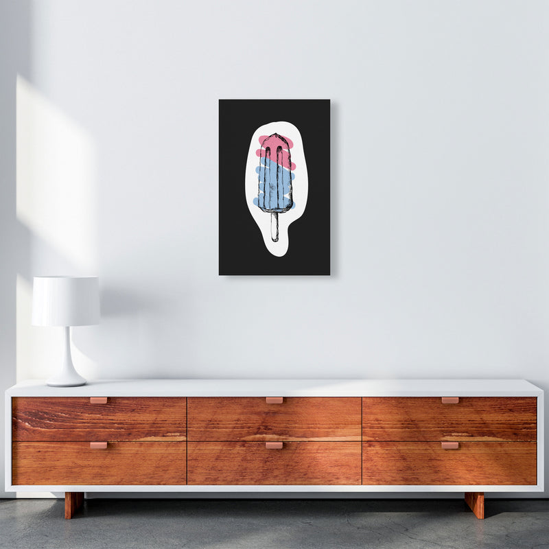 Kitchen Pop Ice Lolly Off Black Art Print by Pixy Paper A3 Canvas