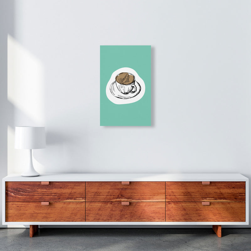 Kitchen Pop Coffee Mint Art Print by Pixy Paper A3 Canvas
