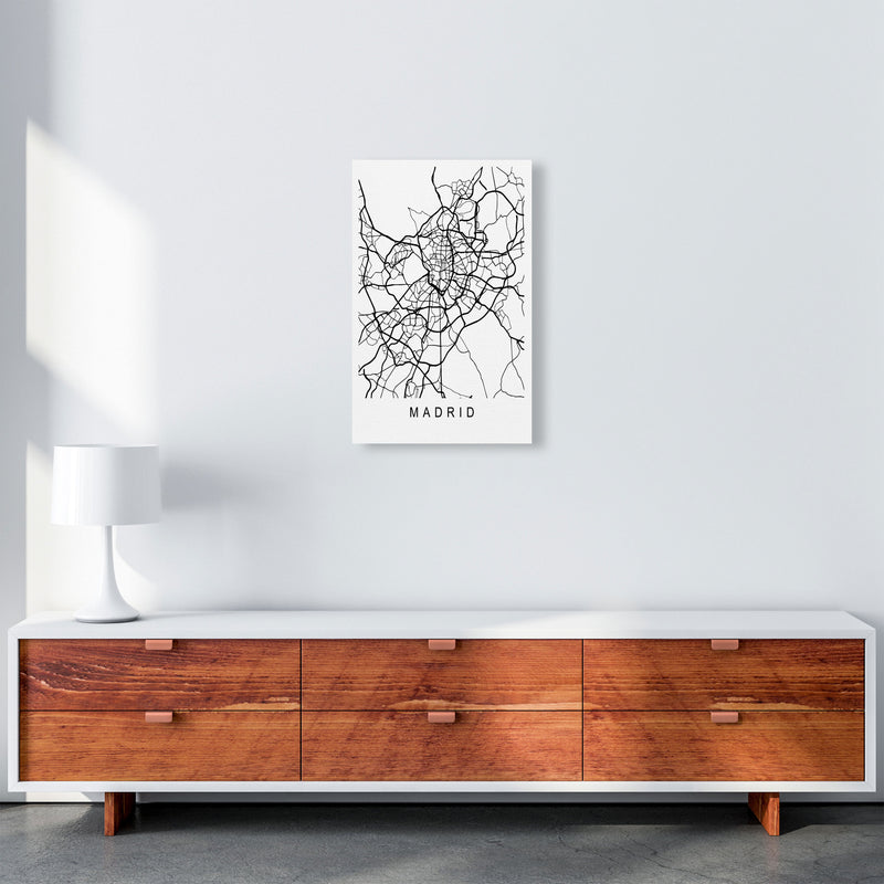 Madrid Map Art Print by Pixy Paper A3 Canvas