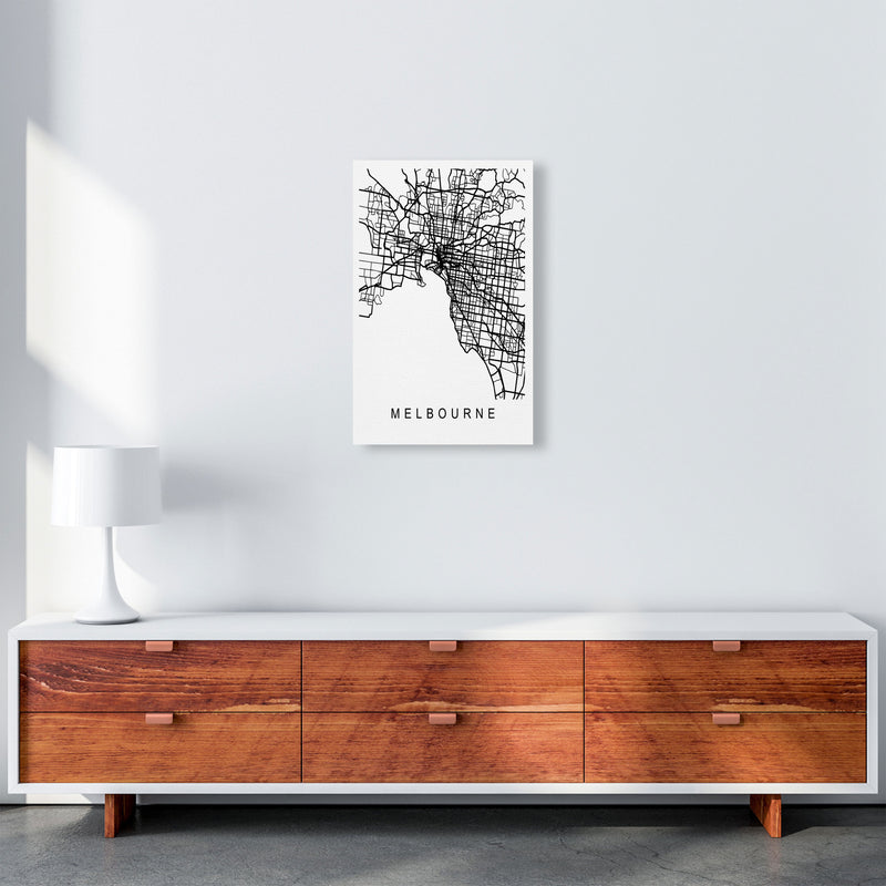 Melbourne Map Art Print by Pixy Paper A3 Canvas