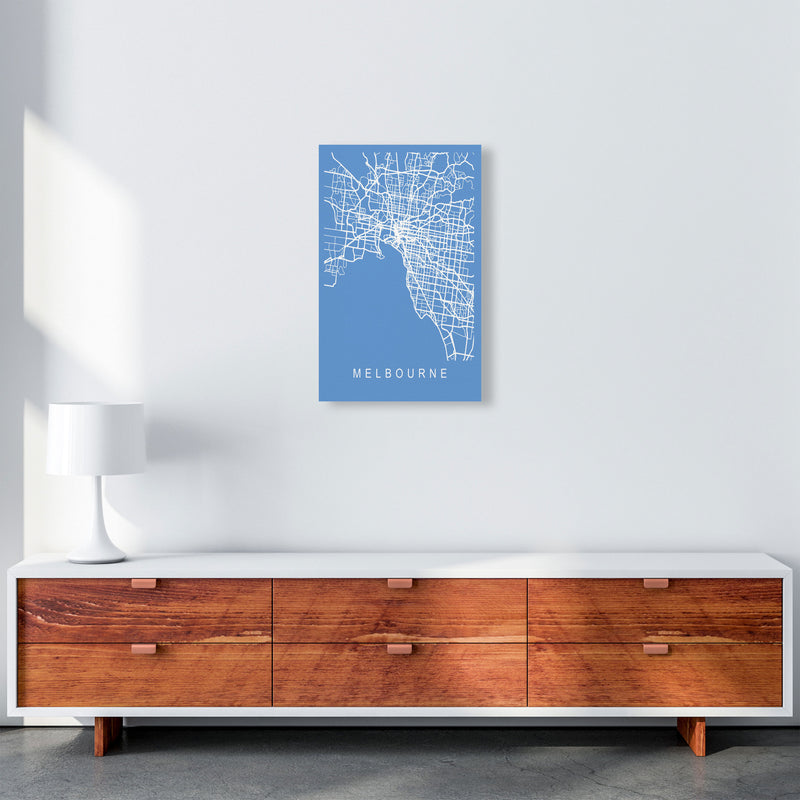 Melbourne Map Blueprint Art Print by Pixy Paper A3 Canvas