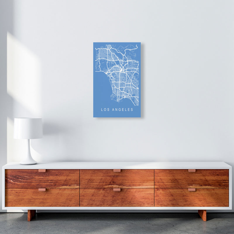Los Angeles Map Blueprint Art Print by Pixy Paper A3 Canvas