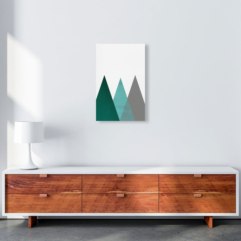 Mountains emerald Art Print by Pixy Paper A3 Canvas