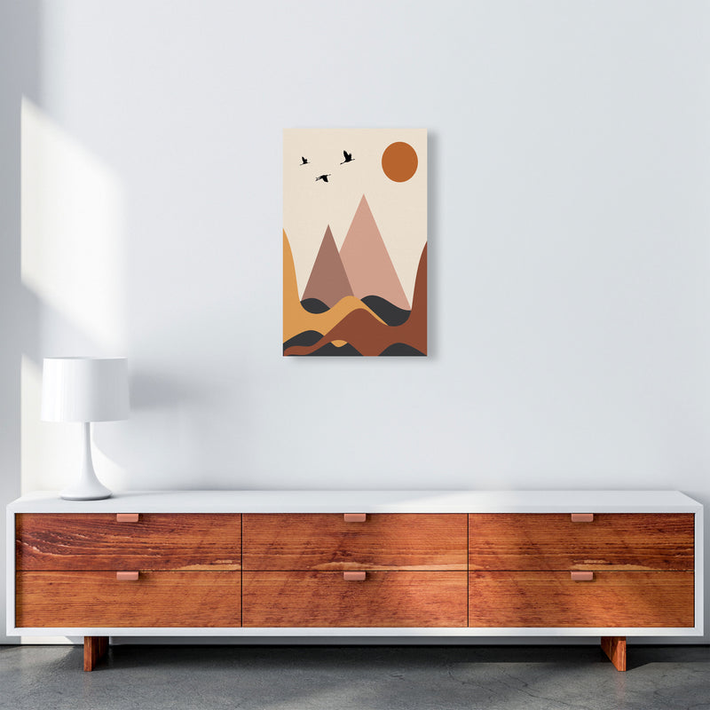 Autumn Mountains abstract Art Print by Pixy Paper A3 Canvas