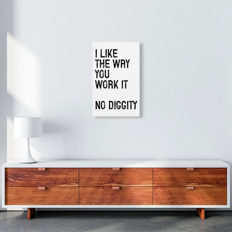 No Diggity Art Print by Pixy Paper A3 Canvas