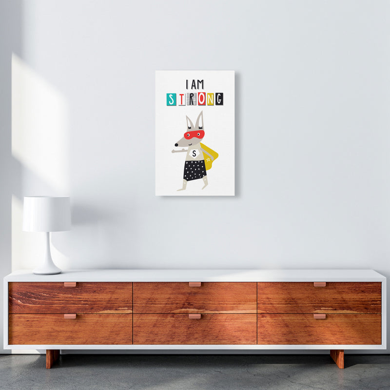 I am strong superhero Art Print by Pixy Paper A3 Canvas