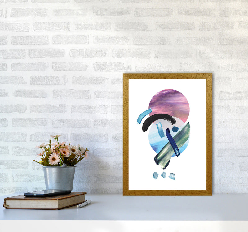 Purple And Blue Mixed Watercolour Abstract Modern Print A3 Print Only