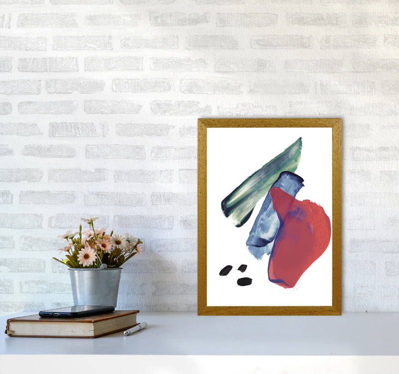 Red And Blue Mixed Watercolour Abstract Modern Print A3 Print Only