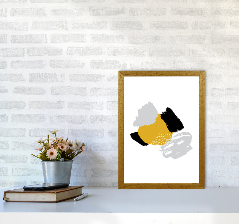 Mustard And Black Mismatch Abstract Modern Print A3 Print Only