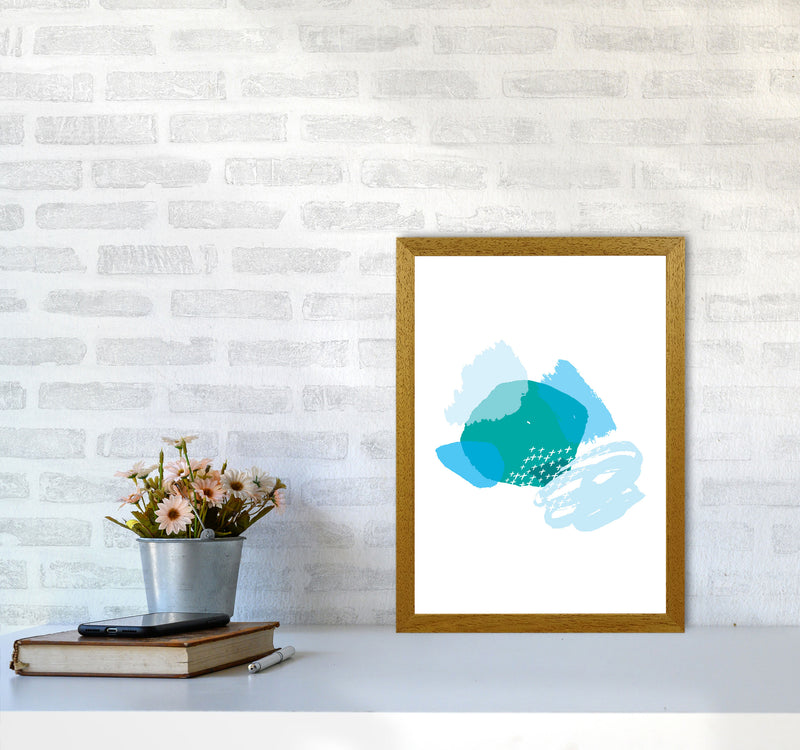 Blue And Teal Mismatch Abstract Modern Print A3 Print Only
