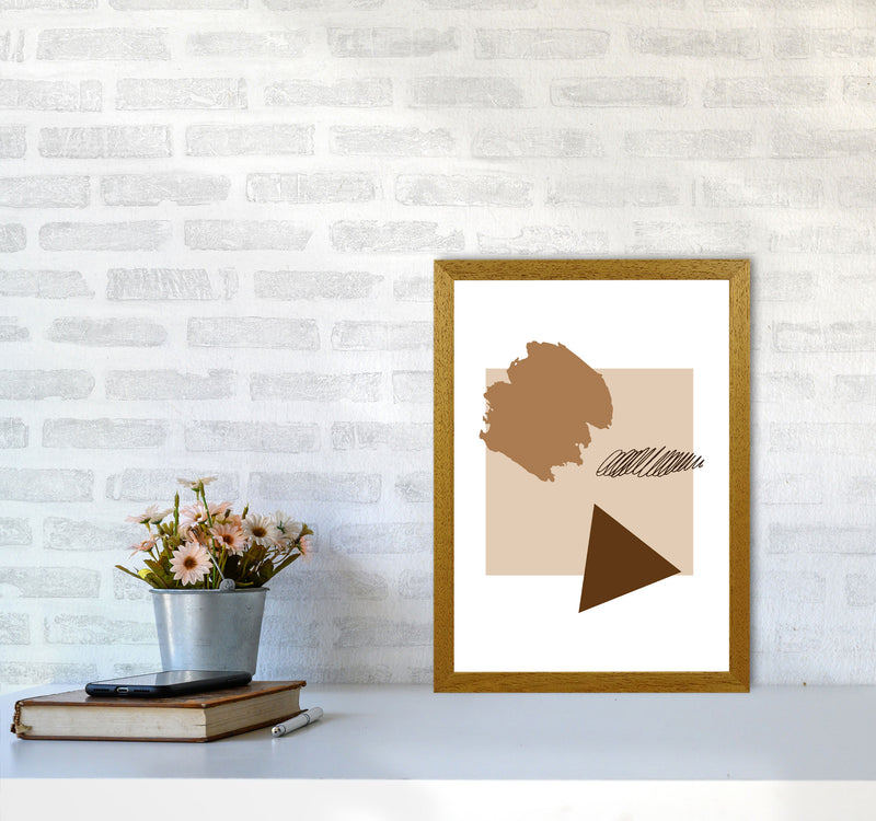 Taupe Square Mismatch Abstract Modern Print A3 Print Only
