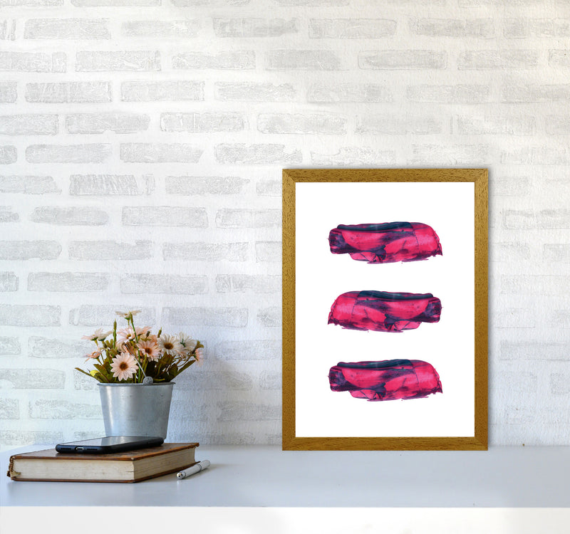 Pink And Purple Abstract Paint Strokes Modern Print A3 Print Only