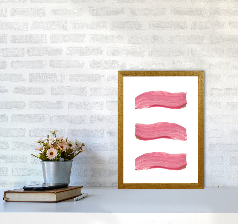 Light Pink Abstract Paint Strokes Modern Print A3 Print Only