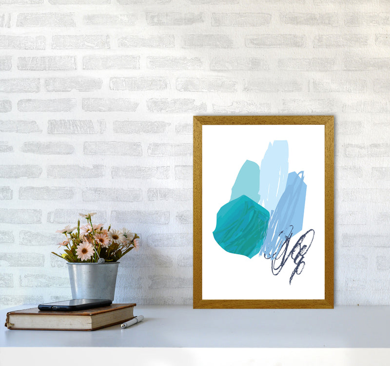 Blue Abstract Palette Drawings Modern Print A3 Print Only