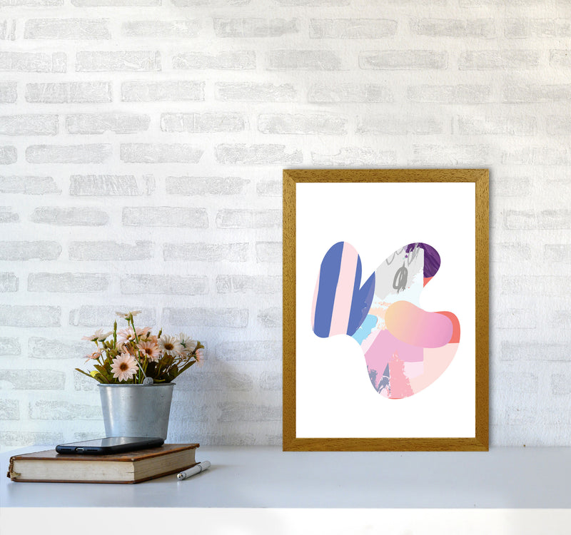 Pink Abstract Butterfly Shape Modern Print A3 Print Only