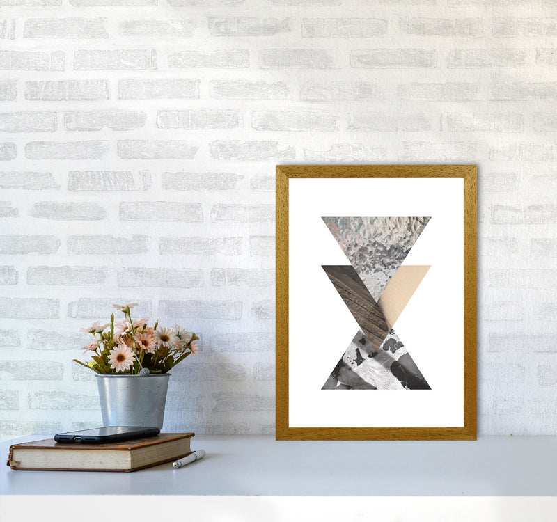 Sand, Glass And Shadow Abstract Triangles Modern Print A3 Print Only